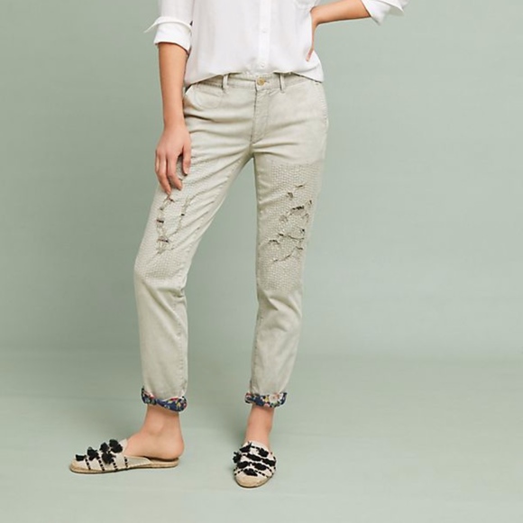 Anthropologie Pants - Anthropologie Relaxed Patched Chino pant